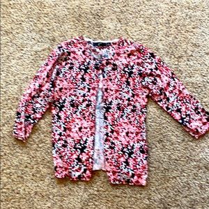 Multi-colored 3/4 sleeve cardigan